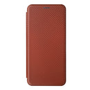 For TCL 30 5G / 30+ Carbon Fiber Texture Horizontal Flip Leather Phone Case(Brown)