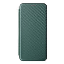 For TCL 30 5G / 30+ Carbon Fiber Texture Horizontal Flip Leather Phone Case(Green)