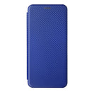 For TCL 30 5G / 30+ Carbon Fiber Texture Horizontal Flip Leather Phone Case(Blue)