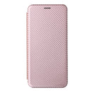 For TCL 30 5G / 30+ Carbon Fiber Texture Horizontal Flip Leather Phone Case(Pink)
