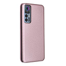 For TCL 30 5G / 30+ Carbon Fiber Texture Horizontal Flip Leather Phone Case(Pink)