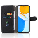For Honor X7 Skin Feel Magnetic Buckle Calf Texture PU Phone Case(Black)