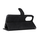For Honor X7 Skin Feel Magnetic Buckle Calf Texture PU Phone Case(Black)