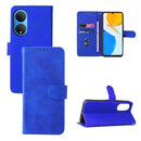 For Honor X7 Skin Feel Magnetic Buckle Calf Texture PU Phone Case(Blue)