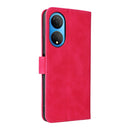 For Honor X7 Skin Feel Magnetic Buckle Calf Texture PU Phone Case(Rose Red)