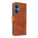 For Honor X7 Skin Feel Magnetic Buckle Calf Texture PU Phone Case(Brown)