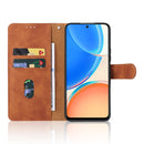 For Honor X8 Skin Feel Magnetic Buckle Calf Texture PU Phone Case(Brown)
