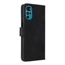 For Motorola Moto G22 Skin Feel Magnetic Buckle Calf Texture PU Phone Case(Black)