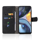 For Motorola Moto G22 Skin Feel Magnetic Buckle Calf Texture PU Phone Case(Black)