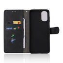 For Motorola Moto G22 Skin Feel Magnetic Buckle Calf Texture PU Phone Case(Black)