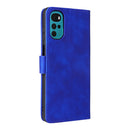 For Motorola Moto G22 Skin Feel Magnetic Buckle Calf Texture PU Phone Case(Blue)