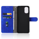 For Motorola Moto G22 Skin Feel Magnetic Buckle Calf Texture PU Phone Case(Blue)