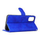 For Motorola Moto G22 Skin Feel Magnetic Buckle Calf Texture PU Phone Case(Blue)