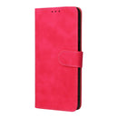 For Motorola Moto G22 Skin Feel Magnetic Buckle Calf Texture PU Phone Case(Rose Red)