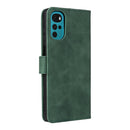 For Motorola Moto G22 Skin Feel Magnetic Buckle Calf Texture PU Phone Case(Green)