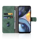 For Motorola Moto G22 Skin Feel Magnetic Buckle Calf Texture PU Phone Case(Green)