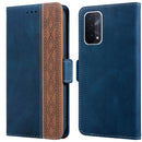 For OPPO A54 5G / A74 5G Stitching Side-Magnetic RFID Leather Phone Case(Royal Blue)