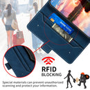 For OPPO A54 5G / A74 5G Stitching Side-Magnetic RFID Leather Phone Case(Royal Blue)