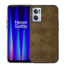 For OnePlus Nord CE 2 5G Weave Plaid PU Phone Case(Green)