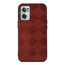 For OnePlus Nord CE 2 5G Weave Plaid PU Phone Case(Brown)