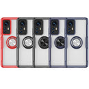 For Xiaomi 12 Transparent TPU + Acrylic Ring Holder Phone Case(Silver+Black)