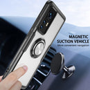 For Xiaomi 12 Transparent TPU + Acrylic Ring Holder Phone Case(Silver+Black)