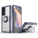 For Xiaomi 12 Transparent TPU + Acrylic Ring Holder Phone Case(Blue +Black)