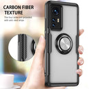For Xiaomi 12 Transparent TPU + Acrylic Ring Holder Phone Case(Red)