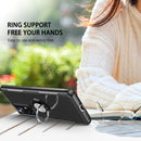For Xiaomi 12 Pro Transparent TPU + Acrylic Ring Holder Phone Case(Silver+Black)