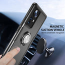 For Xiaomi 12 Pro Transparent TPU + Acrylic Ring Holder Phone Case(Silver+Black)