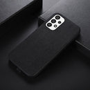 For Samsung Galaxy A23 4G Wood Texture PU Phone Case(Black)