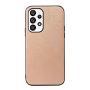For Samsung Galaxy A23 4G Wood Texture PU Phone Case(Gold)