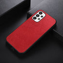 For Samsung Galaxy A23 4G Wood Texture PU Phone Case(Red)