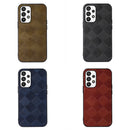 For Samsung Galaxy A23 4G Weave Plaid PU Phone Case(Black)