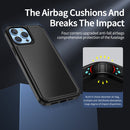 Forerunner TPU+PC Phone Case For iPhone 13 Pro Max(Carbon Fiber Black)