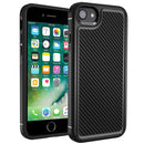Forerunner TPU+PC Phone Case For iPhone SE 2022 / SE 2020 / 8 / 7(Carbon Fiber Black)