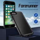 Forerunner TPU+PC Phone Case For iPhone SE 2022 / SE 2020 / 8 / 7(Carbon Fiber Black)