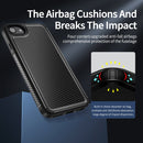 Forerunner TPU+PC Phone Case For iPhone SE 2022 / SE 2020 / 8 / 7(Carbon Fiber Black)
