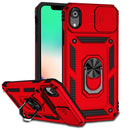 Sliding Camshield Holder Phone Case For iPhone XR(Red)