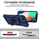 Sliding Camshield Holder Phone Case For iPhone XR(Blue)