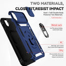 Sliding Camshield Holder Phone Case For iPhone XR(Blue)