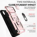 Sliding Camshield Holder Phone Case For iPhone XR(Rose Gold)