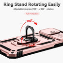 Sliding Camshield Holder Phone Case For iPhone XR(Rose Gold)