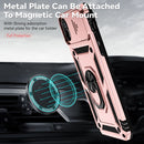 Sliding Camshield Holder Phone Case For iPhone XR(Rose Gold)