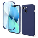 Imitation Liquid Silicone 360 Full Body Case For iPhone 13(Blue)