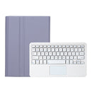 A08-A Candy Color Bluetooth Keyboard Leather Case with Touchpad For Samsung Galaxy Tab A8 2021 SM-X205 / SM-X200(Purple)