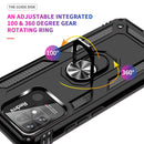 For Xiaomi Redmi 10C Shockproof TPU + PC Phone Case with 360 Degree Rotating Holder(Black)