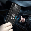 For Xiaomi Redmi 10C Shockproof TPU + PC Phone Case with 360 Degree Rotating Holder(Black)