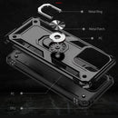 For Xiaomi Redmi 10C Shockproof TPU + PC Phone Case with 360 Degree Rotating Holder(Black)