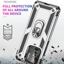 For Xiaomi Redmi 10C Shockproof TPU + PC Phone Case with 360 Degree Rotating Holder(Silver)